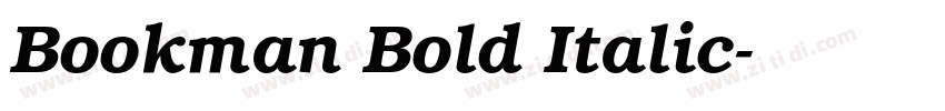 Bookman Bold Italic字体转换